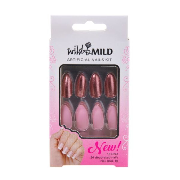 Artificial Reusable Nails Set With Glue(Small), Extreme Upper Arch For a  Dramatic Look, Empress Curve,